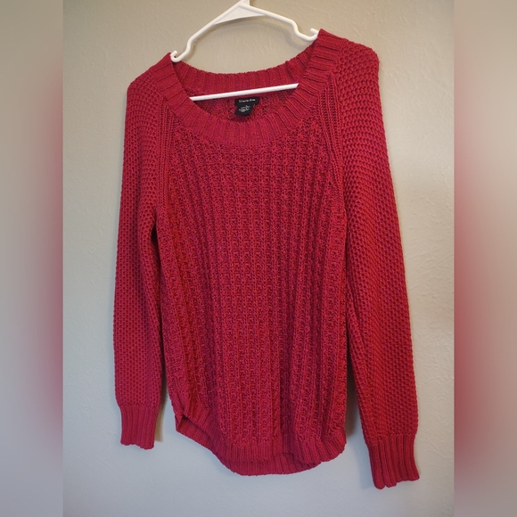 Calvin Klein Jeans Red Chunky Cable Knit Sweater - Picture 3 of 12